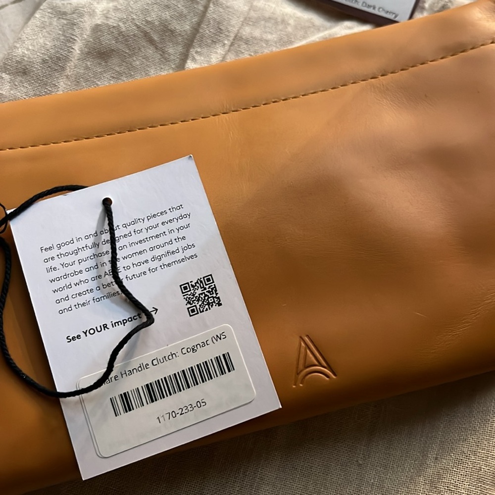Able Tan Leather Wristlet Clutch - Picture 4 of 6